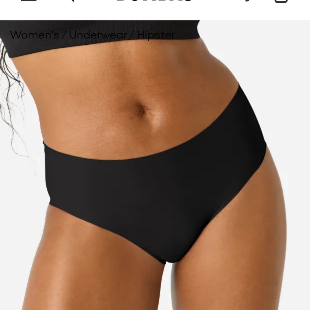 Bombas Black High-Waisted NO SHOW Panties Underwear - Picture 2 of 4